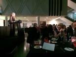 Rhana Davenport addressing the Walters Prize Dinner guests
